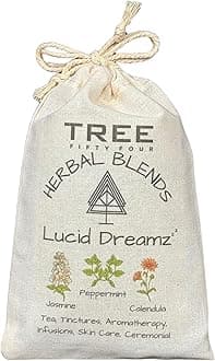 Lucid Dreamz Herbal Blend - Mugwort, Jasmine, Peppermint | Natural Caffeine Free Tea & Incense Herbs by Tree Fifty Four