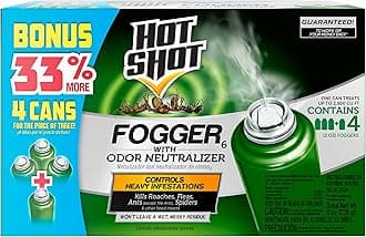 Fogger With Odor Neutralizer, Kills Roaches, Ants, Spiders & Fleas, Controls Heavy Infestations, 24 Count, 2 Ounce