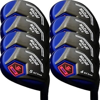 wazaki Japan Black Oil Finish WL-IIs 4-SW Mx Steel Hybrid Irons Golf Club Set with Headcover