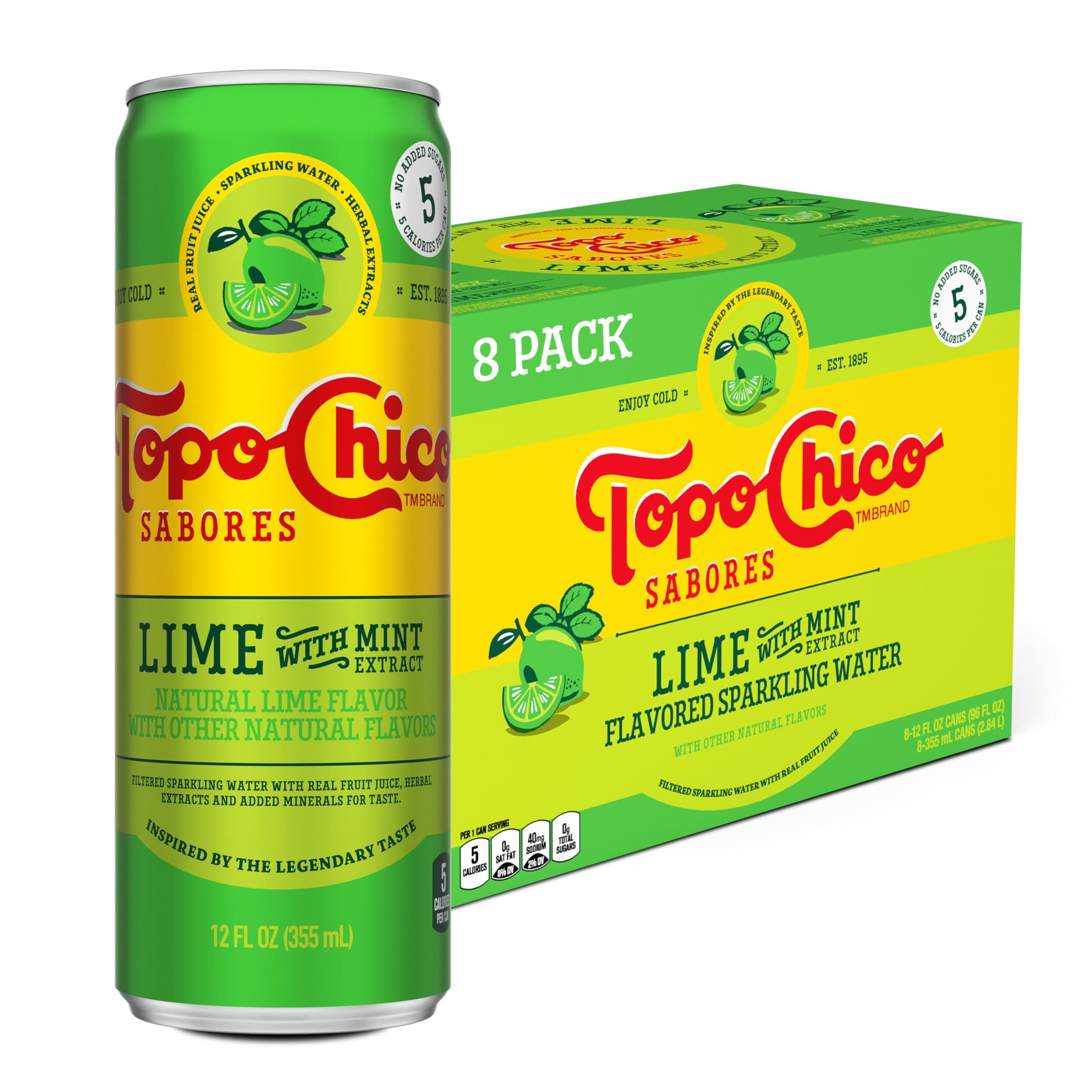 Sabores Lime with Mint Extract 12oz 8pk