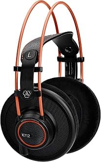 Pro Audio K712 PRO, Wired, Over-Ear, Open Back, Reference Studio Headphones, Flat Wire Voice Coil, Black