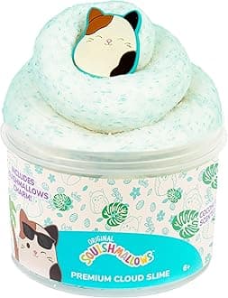 Original Squishmallows Premium Cloud Slime - Cam The Cat, Coconut Scent