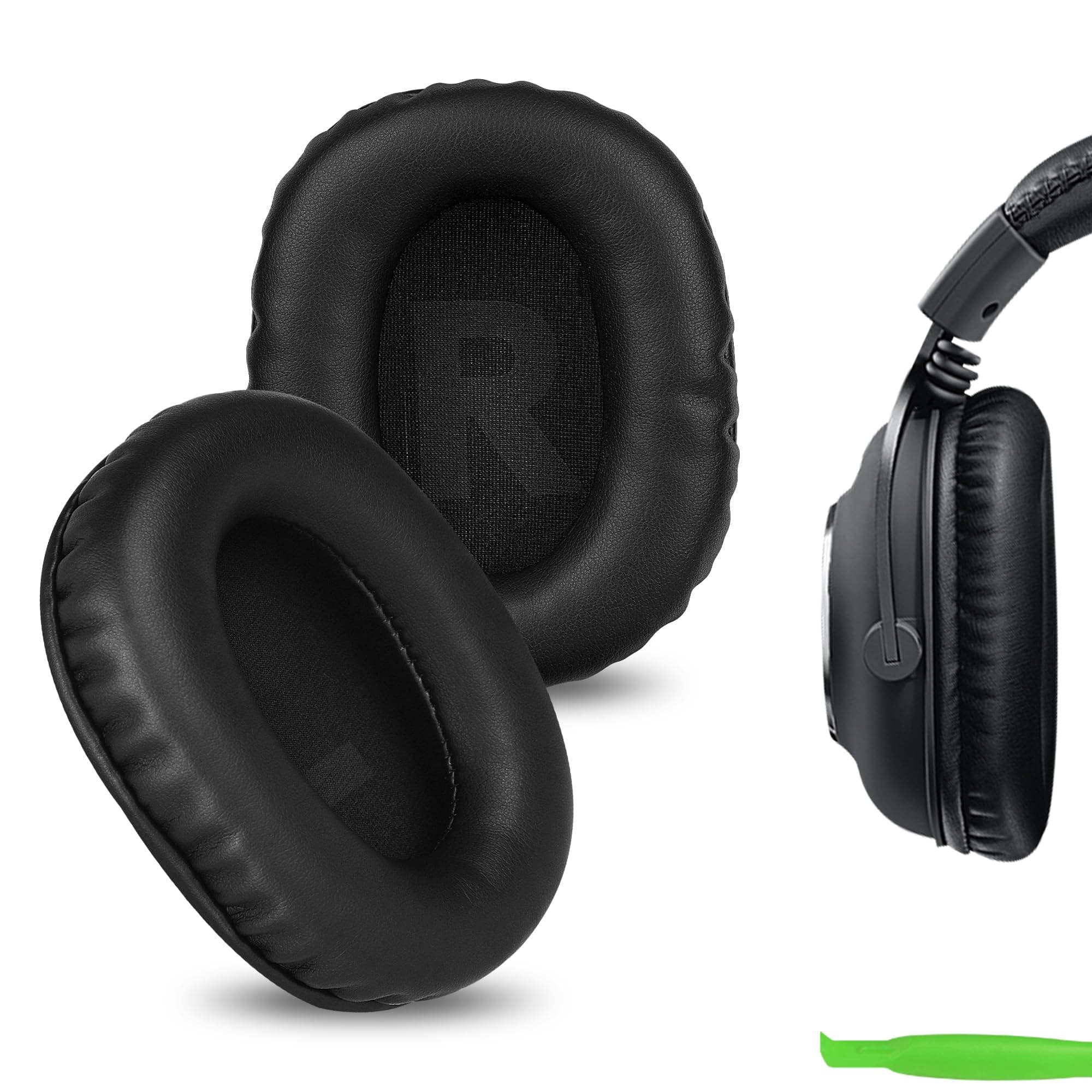 Replacement Ear Pads Compatible with Logitech GPro/GProX/ G433/ G233/ GProX2 Headphones Ear Cushions, Repair Parts with Video Guide (Black)