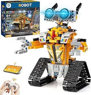Sillbird Robot Building Kit with Remote Control STEM Gifts for Boys Age 8-13, Coding Buildable Robotic Technic Toys for Kids Birthday with 468 Pieces