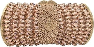 Boutique De FGGSparkling Women Crystal Clutch Evening Bags Wedding Party Cocktail Handbag Purse, Small