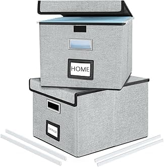 File Boxes Set of 2- Grey