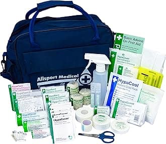 Safety First Aid Group Sports First Aid Kit in Water-Resistant Holdall Bag - Fully Stocked