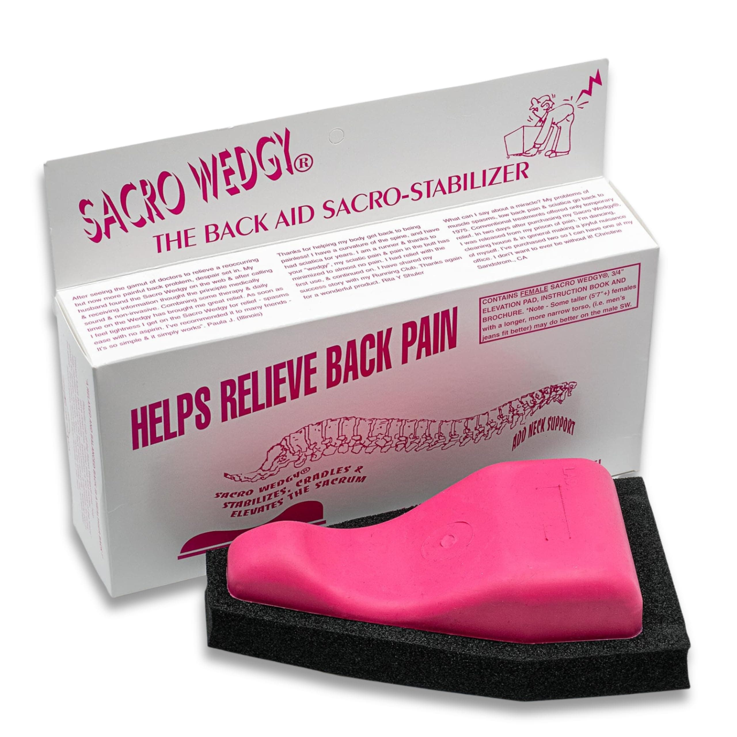 The Back Aid Sacro Stabilizer - FEMALE VERSION - Helps Releive Back Pain