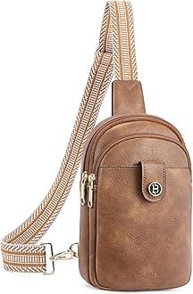 BOSTANTEN Small Sling Bag Crossbody Bags for Women Trendy Crossbody Purse Leather Chest Bag