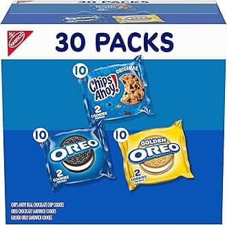 Nabisco Sweet Treats Cookie Variety Pack OREO, OREO Golden & CHIPS AHOY!, 30 Snack Packs (2 Cookies Per Pack)