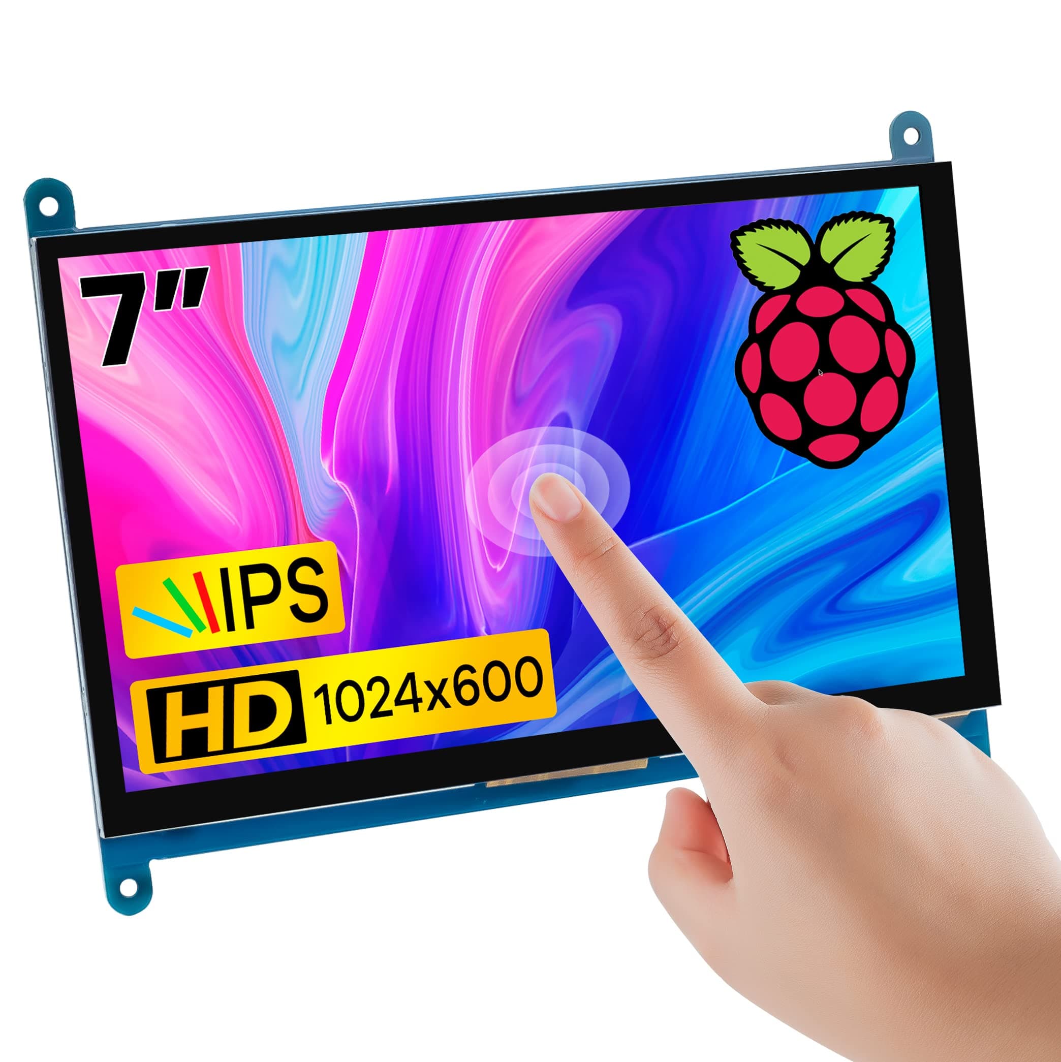 7 Inch IPS LCD Touch Screen Display Panel 1024×600 Capacitive Screen HDMI Monitor for Raspberry Pi, BB Black, Windows 10 8 7