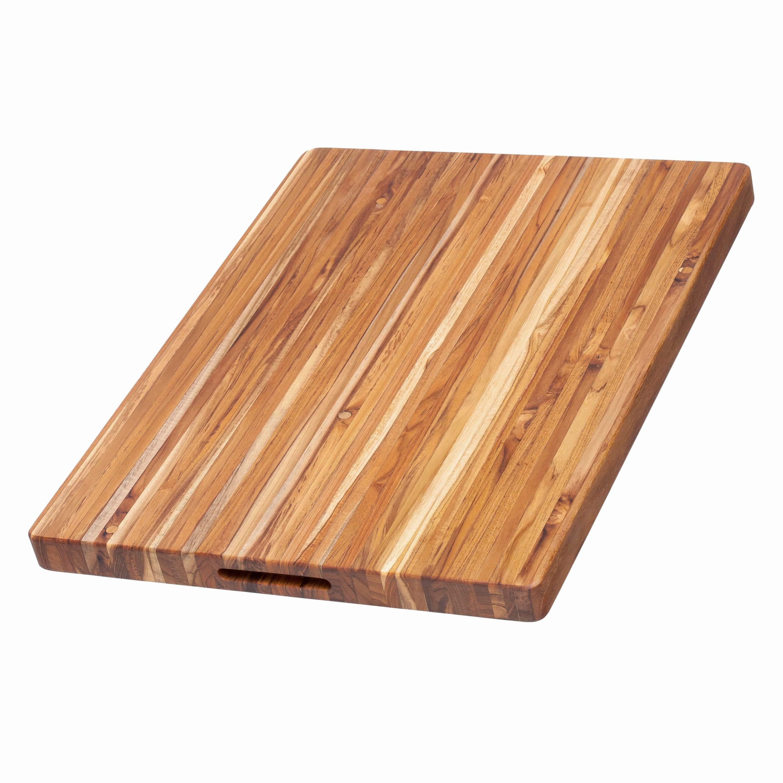 Teak Cutting Board - Rectangle Carving Board With Hand Grip (24 x 18 x 1.5 in.) - By Teakhaus by Teakhaus