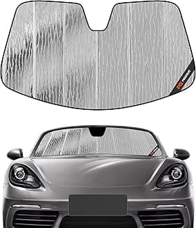 Pigenius Windshield Sun Shade for Porsche 718 Box-Ster,2017-2025,Durable Front Window Sun Shade Shield, Adaptable Summer Winter Sunshade