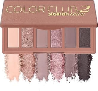 6 Colors Mini Eyeshadow Makeup Palette Rosy Neutral Nude Eye Shadow Shimmer & Matte Make Up Pallet with Mirror Highly Pigmented Long Lasting Waterproof Travel Size Gift Kit 02