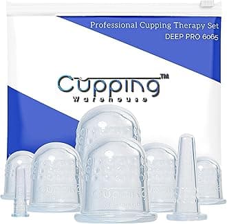 Cupping Warehouse Advanced Grip 8 PRO 6570 Hard Dynamic Cupping Therapy Set- Clinic/Home Use- Body Cupping Massage Set - Facial Cupping Set- Cellulite Massager- Silicone Cups- Massage Cups Muscles