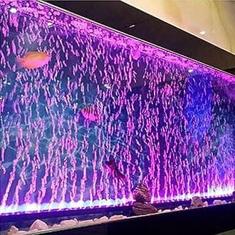LED Aquarium Lights for Fish Tank,Submersible Fish Tank Light with Air Bubbler Hole Bubble Wall RGB Color Changing Brightness Adjustable Waterproof Remote Control Bubble Tube Light,3W 9inch