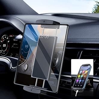 iPad mini Car Mount, [360° Rotatable& Firmly Grip & Never Fall Off] Air Vent Tablet Mount for Car, Z Fold 6 Accessories for iPad Pro Air Mini Z Fold 7 6 5 4 3 iPhone 15 14 Pro Max Samsung