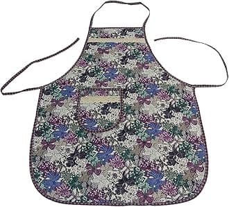 FAIRYGATEChefs Kitchen Aprons for Women Adjustable Neck Bib Apron with Pocket Kitchen Cooking Aprons for Cooking Baking Gardening