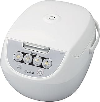 Tiger Corporation JBV-A10U-W 5.5-Cup Micom Rice Cooker with Food Steamer and Slow Cooker, White