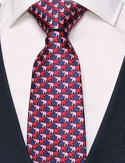 100% Silk Ties for Men Handmade Neckties with Animal Printed Patterns+Gift box