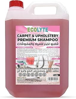 ECOLYTE+ Carpet & Upholstery Shampoo - Premium Carpet Cleaner Solution, Powerful, Deeply cleans, shampoo carpet cleaner, Removes 5X tough stains and odors, Powerful formula - 5 Liter