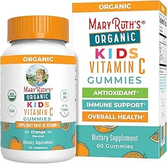 Vitamin C Gummies for Kids by | USDA | Great Tasting Plant-Based Formula Supports Immune Function & Overall Health for Kids Ages 4+ | Vegan | Gluten Free | Non-GMO | 60 Count