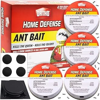 Ant Traps Indoor By Home Defense 4+1Pk- Metallic& Adhesive Pet Friendly Killer & Outdoor - Trap&Ant Bait Outdoor,Ant