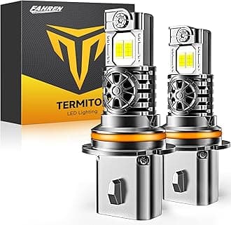 Termitor Brightest 9007/HB5 LED Bulbs, 40,000LM 10X Ultra-Brighter, 6500K Pure White, 1:1 Halogen Size, Plug-N-Play, IP68 Waterproof, Pack of 2