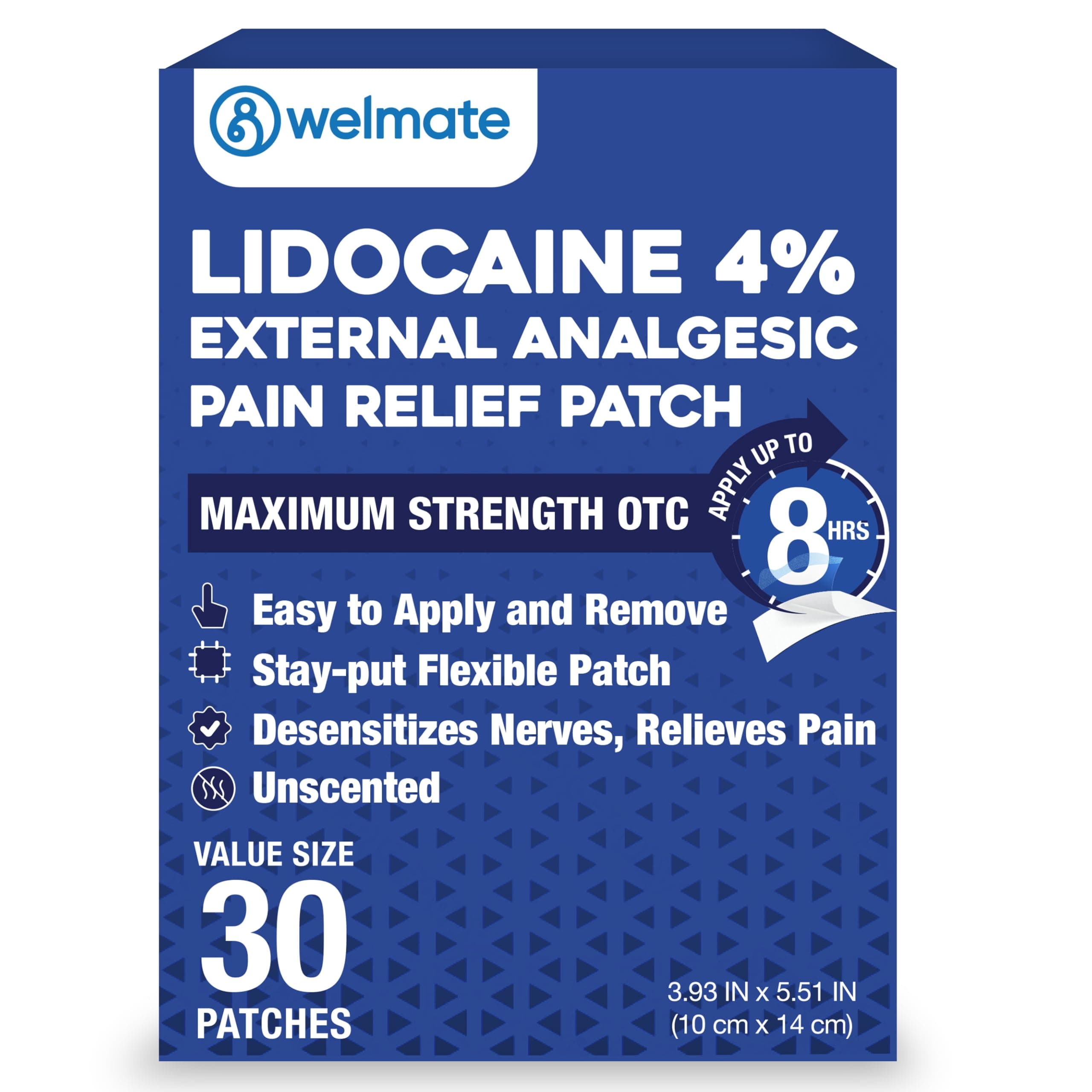 Lidocaine Pain Relieving Patch - 12 Hour Relief