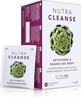 NUTRACLEANSE - Detox Tea | Cleanse Tea Helps Relieve Constipation & Encourage Digestion With Dandelion Root, Artichoke & Milk Thistle - 20 Individual Wrapped Bags - Herbal Infusion (1 Pack)