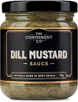 Dill Mustard 190g, Mustard Sauce for Fish, Sandwiches, Dressings & Dips, Vegan Dill Sauce for Salmon
