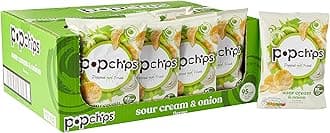 Sour Cream and Onion Popped Potato Chips 23 g (Pack of 24)