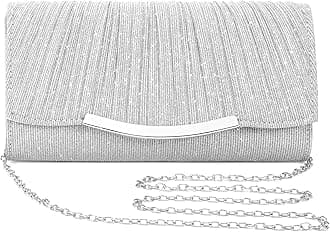 UBAYMAXEvening Bag Clutch Purses for Women Lady Girl Handbags Crossbody Bag Wedding Bag for Prom Cocktail Party Wedding Engagement (Silver), Silver - B, Evening Bag