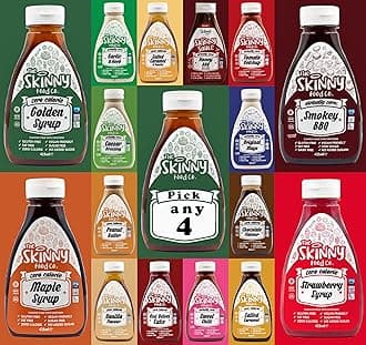 The Skinny Food Co. Sauces, Salad Dressings & Syrups Pick Any 4 Bottle Gluten Free, Low Calorie, Sugar Free - 425ml