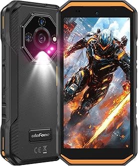 Armor X32 Rugged Phone Unlocked, 12GB + 128GB MTK Helio G91, 48MP/20MP Night Vision, 5500mAh, 5.65" Corning Gorilla Screen, IP68/69K Waterproof, Dual 4G, Glare Flashlight, Widevine L1, Orange