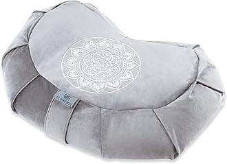 Florensi Meditation Cushion - Comfortable Floor Pillow - Traditional Tibetan Meditation Pillow with Beautiful Velvet Cover - Large Floor Cushion Seating for Adults - Premium Yoga Buckwheat Bolster