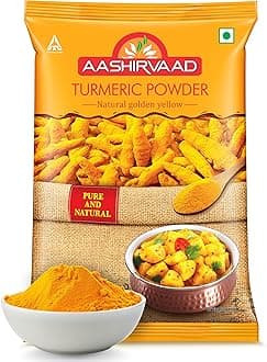 Aashirvaad Turmeric Powder, 200g, Natural Golden Turmeric Powder with No Added Flavours and Colours