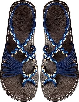 Capana Woven Women's Flat Sandals - Strappy Braided Sandals, Beach Sandals for Women Dressy Summer, Rope Bohemian Sandals, Spring Casual Womens Shoes, Comfy Boho Flats for Teen Girls – Banyan