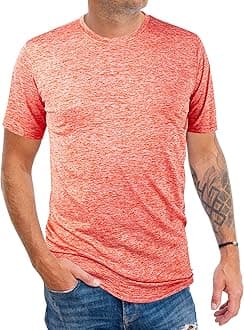 AJGAI2&5 Pack Men's Sports T Shirts,Crew Neck Breathable Quick-Dry Short Sleeve, Lightweight Tee for Athletic Running