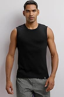 9930 Men's Super Combed Cotton Rib Solid Slim Fit Round Neck Muscle Vest