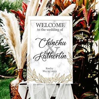 Wedding Signs, Wedding Welcome Sign, Welcome To Our Wedding Sign, Wedding Sign Board, Wedding Welcome Signs For Ceremony, Easel Stand For Wedding Sign, Wedding Shower Outdoor Sign #8