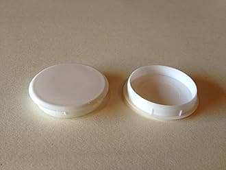 10 x 35mm White Cabinet Hinge Hole Covers