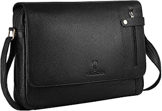 WildHorn Leather 15 inch Laptop Messenger Bag for Men I Padded Laptop Compartment with Adjustable Strap I Extra Zip Compartments I DIMENSION : L-15 inch W-3 inch H-12 inch