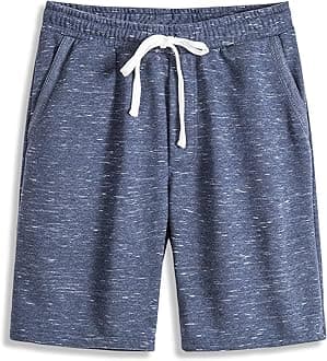 Men’s Casual Cotton Knit Short Drawstring Elastic Jogger Gym Shorts