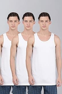 Jockey 8820 Men's Super Combed Cotton Round Neck Sleeveless Vest with Extended Length for Easy Tuck (Pack of 3)