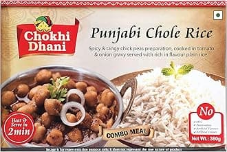 Chokhi Dhani Ready to Eat Punjabi Chole Rice Combo 360 gm