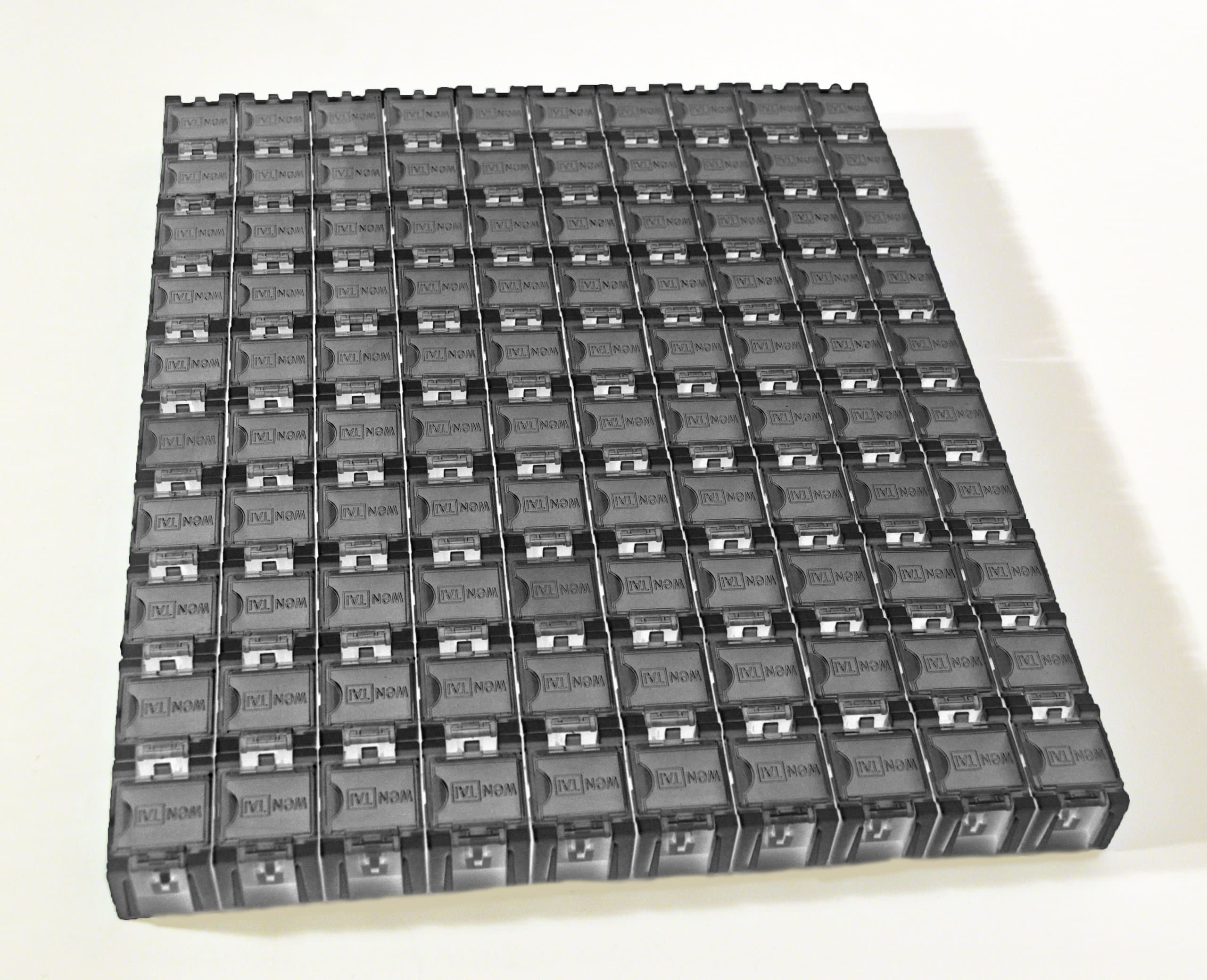 Black Anti-Static ESD-Safe Component SMT SMD Component Small-Part Hobby Storage Snap Box and Organizer (set of 100)