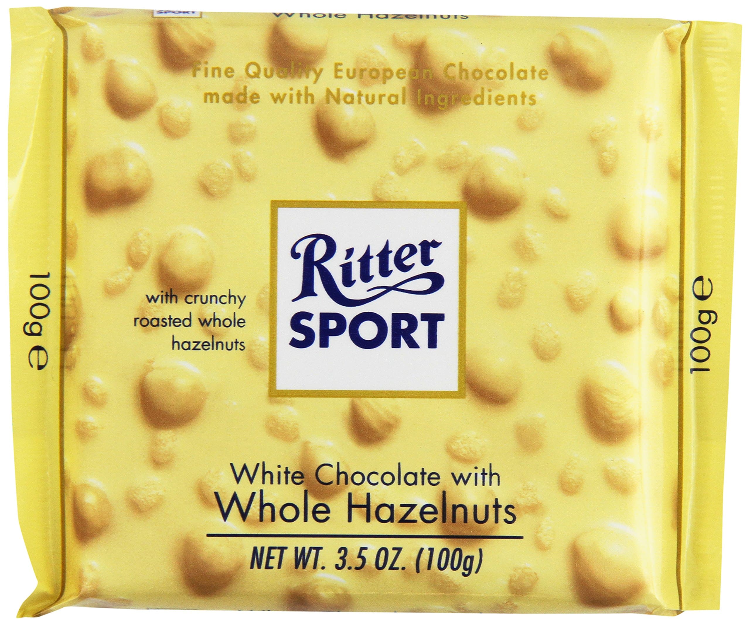 White Chocolate with Whole Hazelnuts, 3.5 Ounce (Pack of 10)