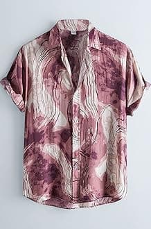 Leriya Fashion Men's Rayon Regular Fit Shirt Casual Stylish | Short Sleeve | Printed Shirts| Summer Button Down