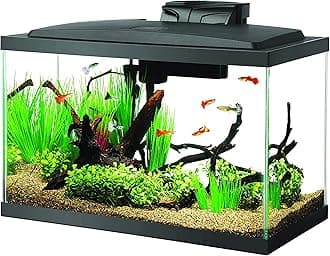 Aquarium Fish Tank Starter Kit with LED Lighting 10 Gallon Fish Tank